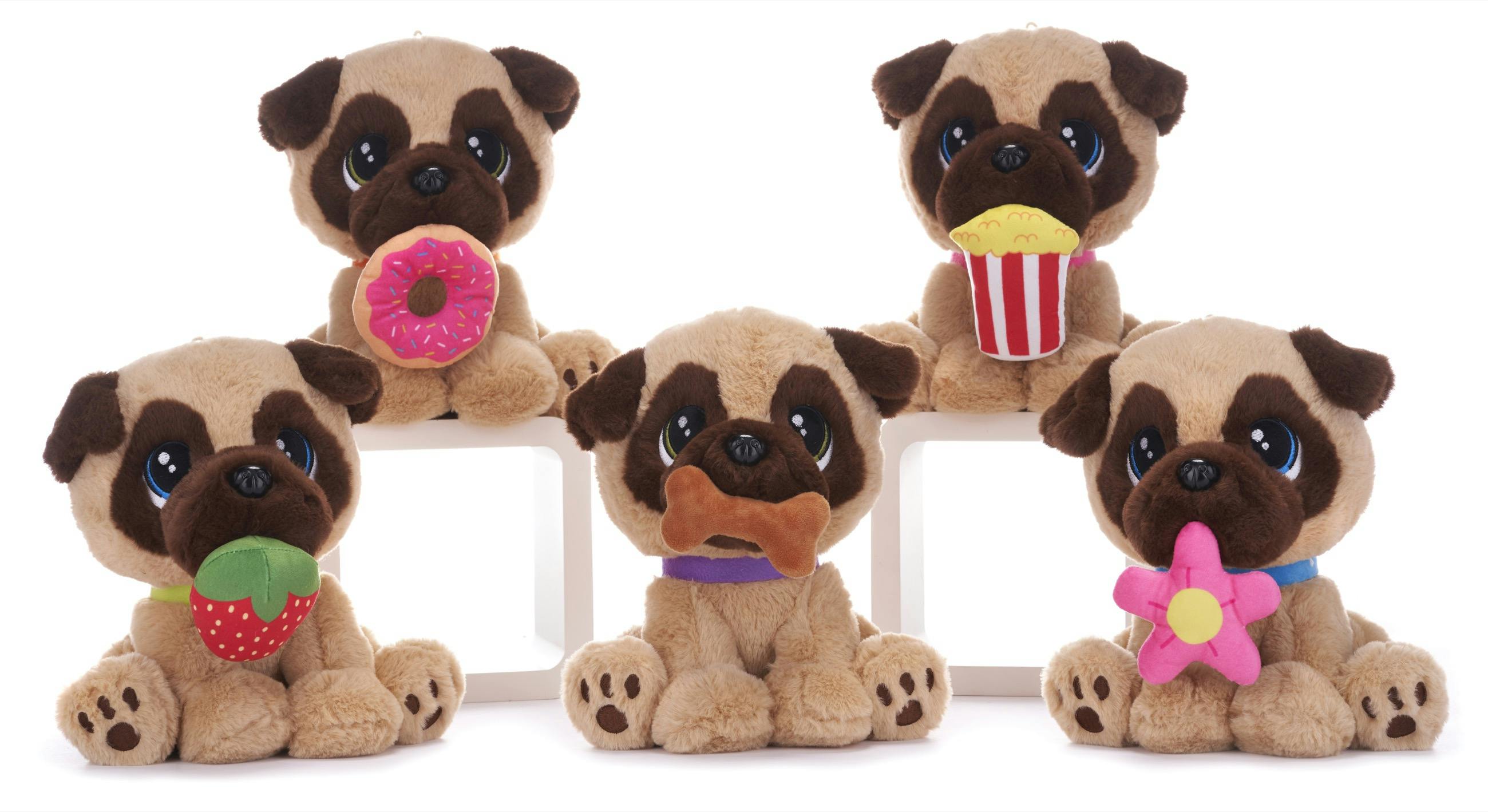 Product - Pugs with Items in Mouth and Beanbag